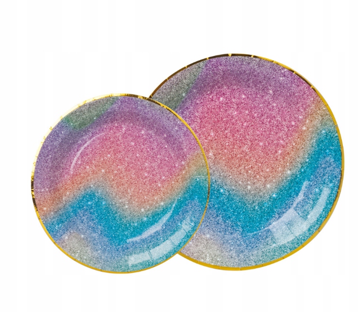 TALERZYKI KUBKI SŁOMKI PAPIEROWE KOLOROWE URODZINY DEKORACJE PARTY Kod producenta O0052