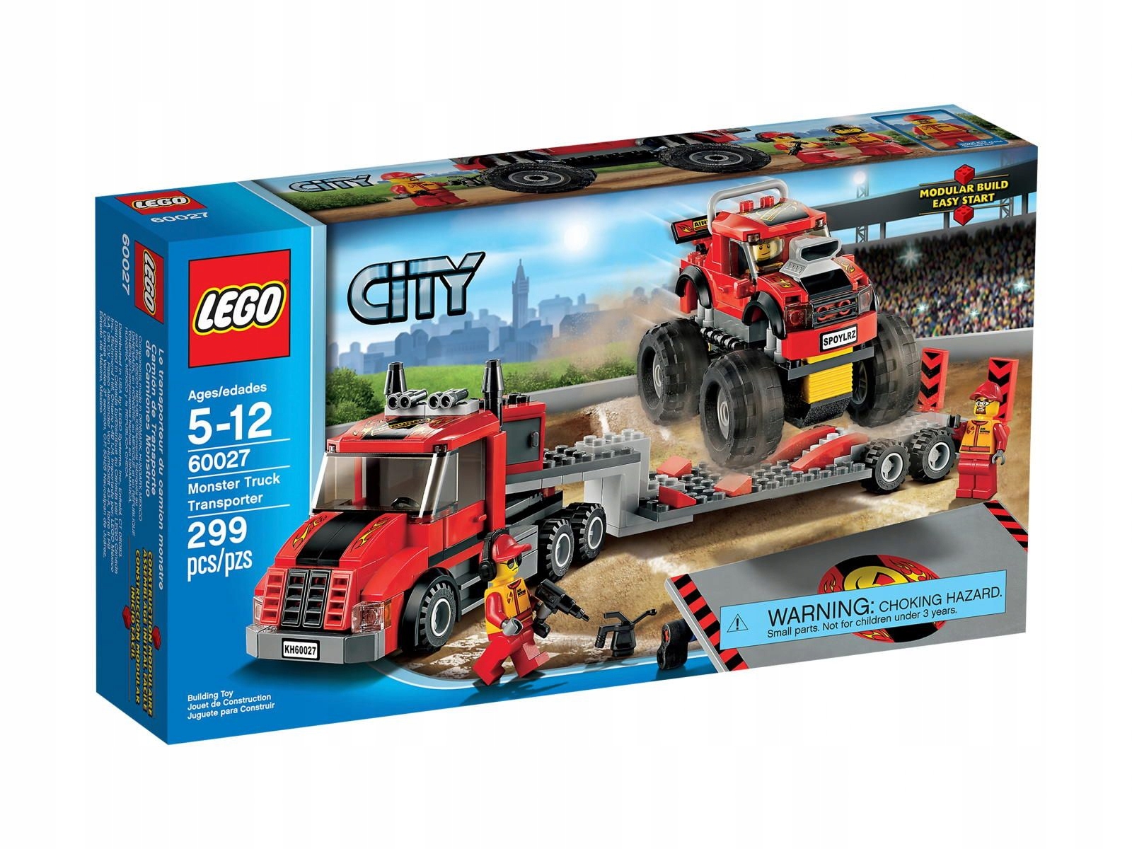 Lego City, Transportér monster trucků, sada kostek, 60027