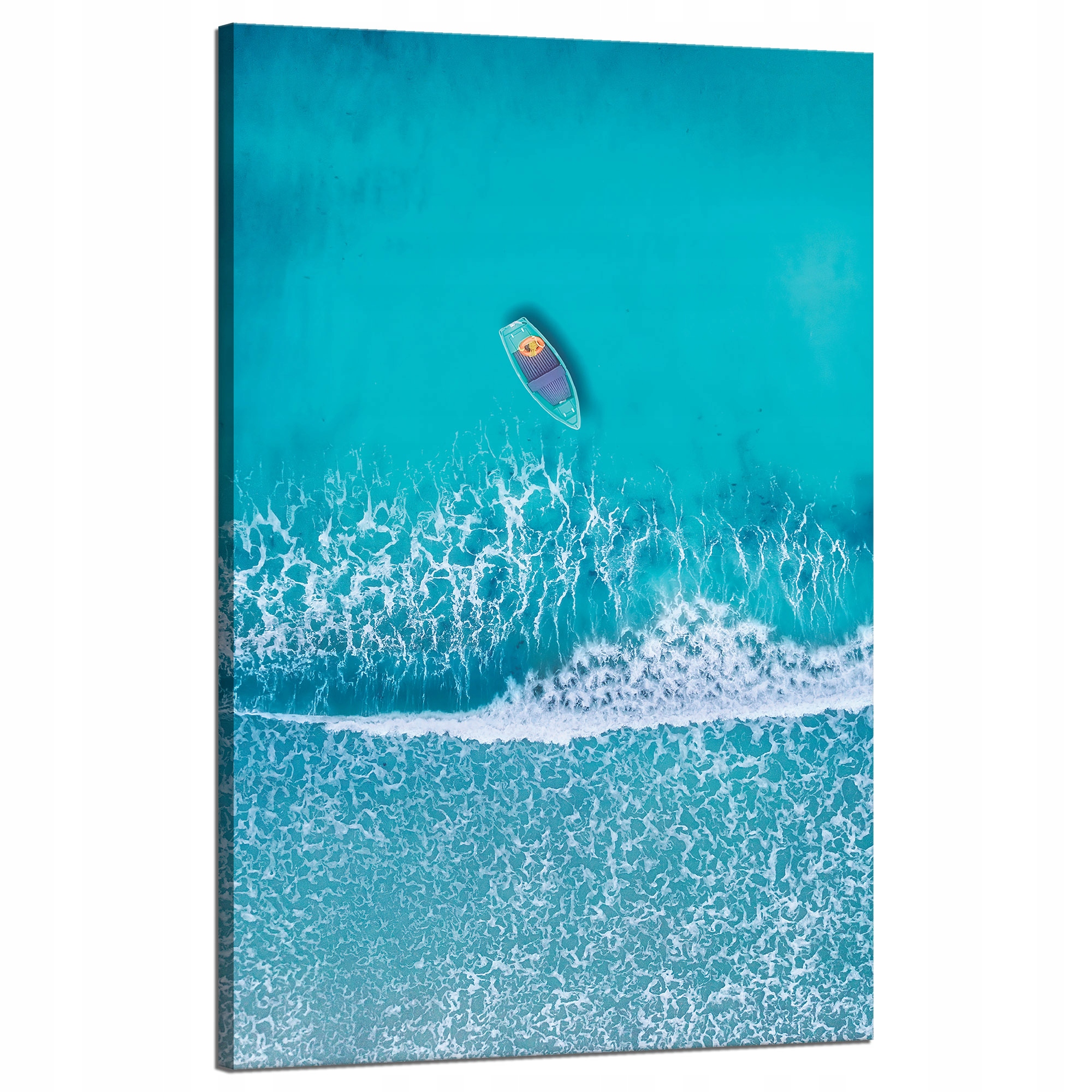 Obraz na plátně Loďka na moři Voda Modrá 50x80 cm