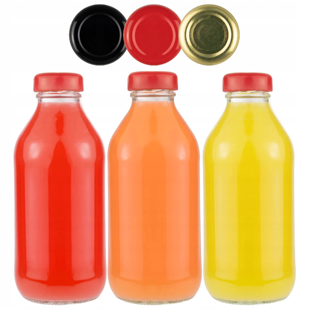 

5x Butelka na sok soczek syrop 330ml + Wieczko