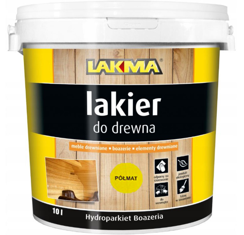 Hydroparkiet Boazeria Lakier Akrylowy PÓŁMATop.10L