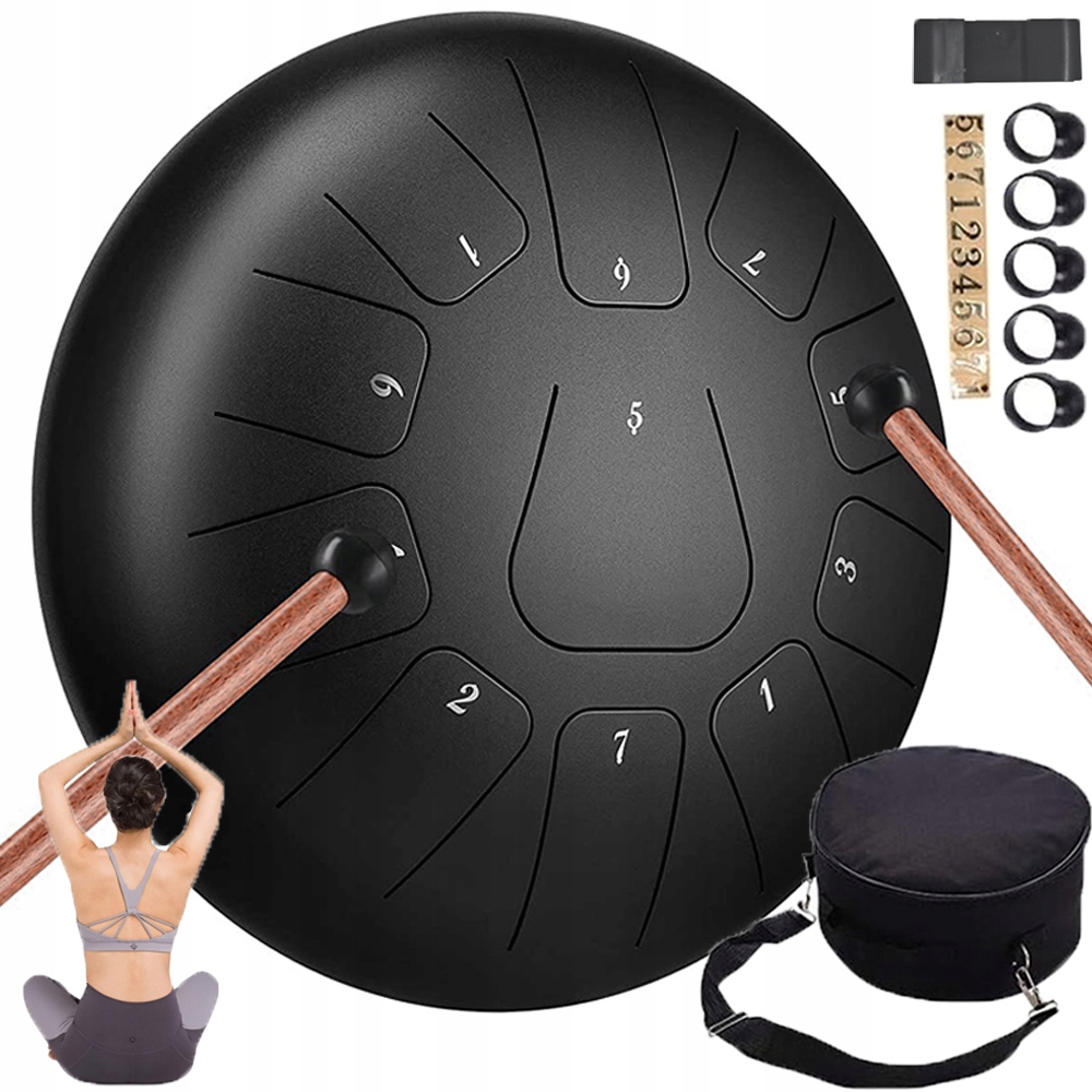 Ocelový Jazykový Buben 11 Tónů 10" Bicí Nástroje Buben Handpan