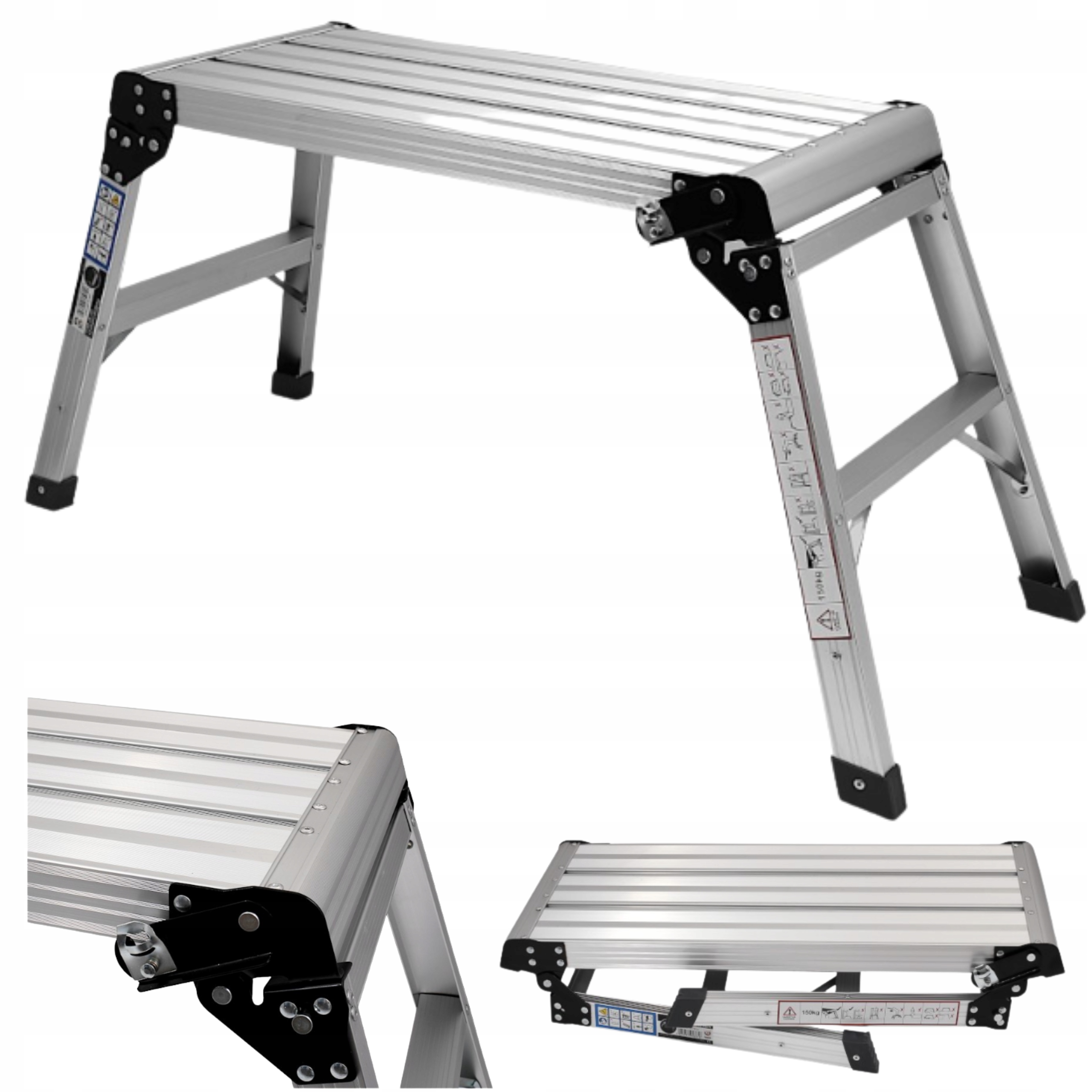 Hliníková Plošina Plošina Skládací Plošina 106x49 150 Kg 1SCHODOVÝ Žebřík