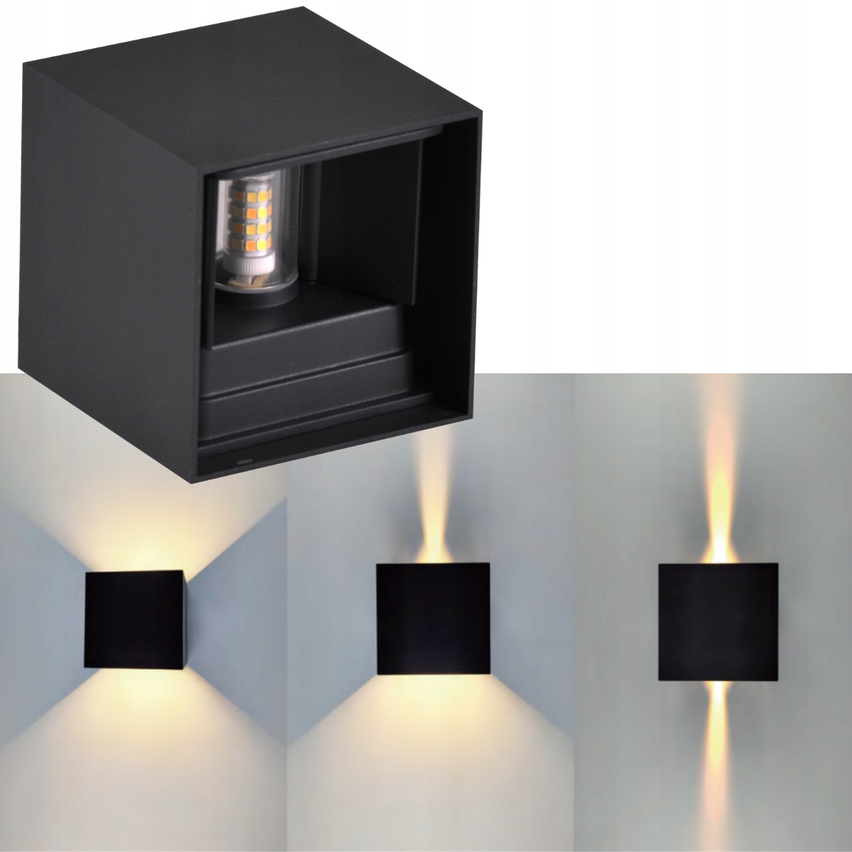 

Kinkiet Elewacyjny Ogrodowy Lampa Led G9 Czarna