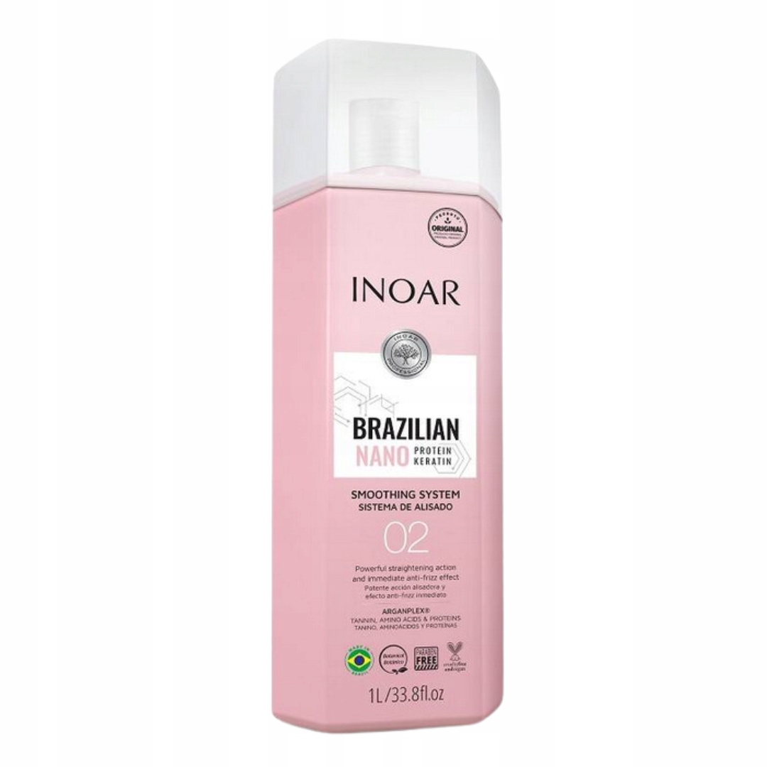 Inoar Brazilian Nano Protein Keratin Smoothing System 02 Keratynowa Kuracja