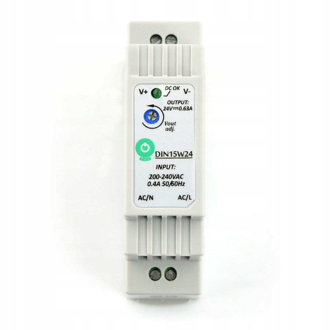 Zasilacz DIN15W24 na szynę DIN - 24V/0,63A/15W Marka Inna