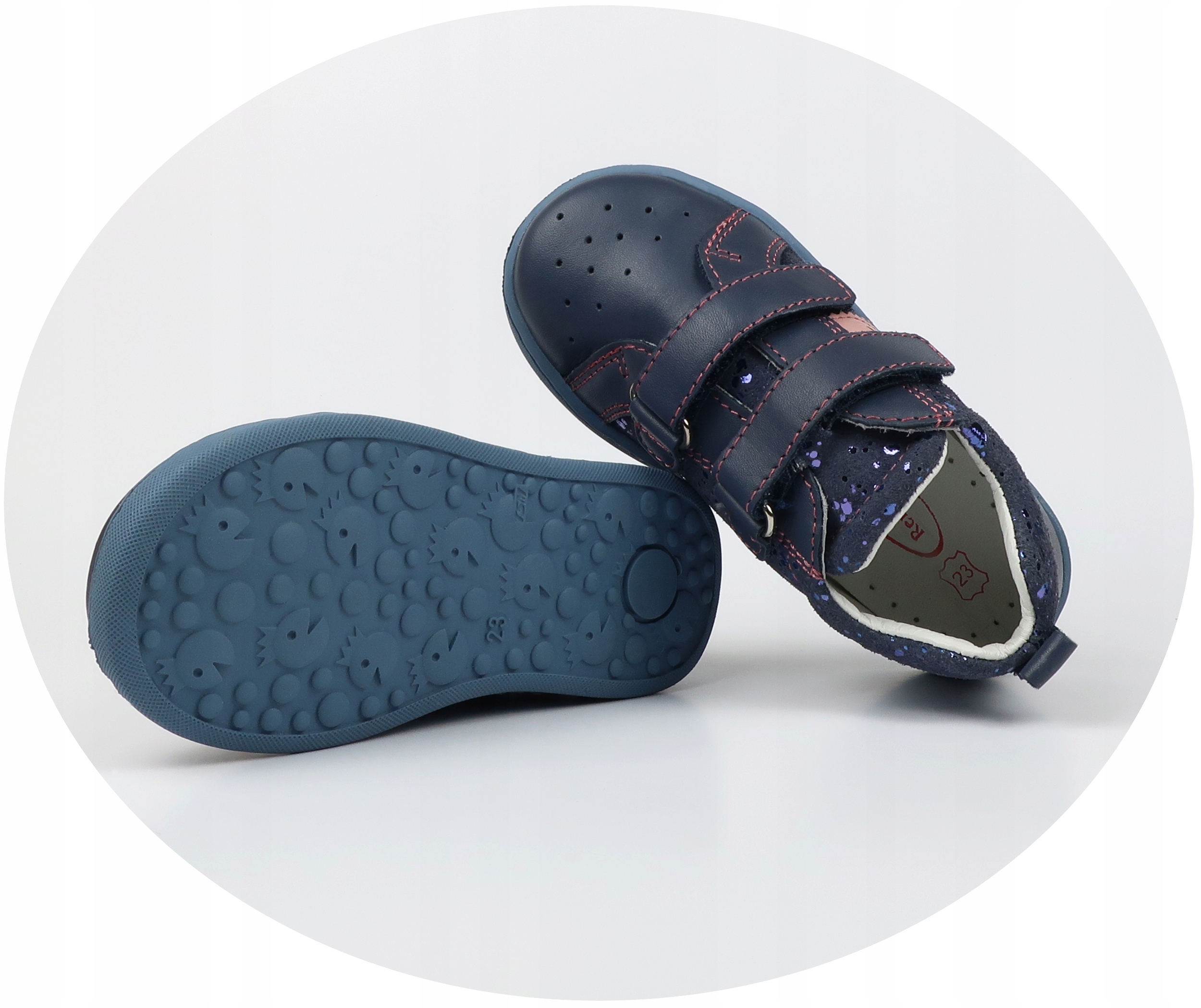 RENBUT PROFILAKTYCZNE TRZEWIKI PÓŁBUTY WIOSENNE JESIENNE SKÓRA 23 Kolor niebieski