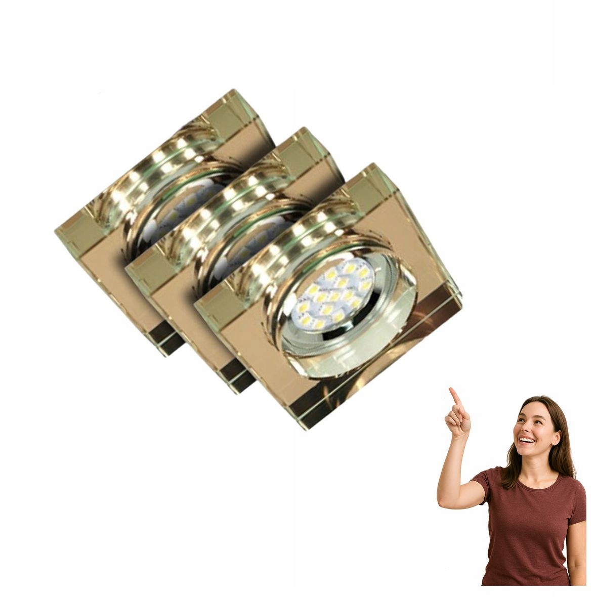 Sada tří zapuštěných svítidel (bodovek) SS-16 Ch/br 99-48967 Candellux