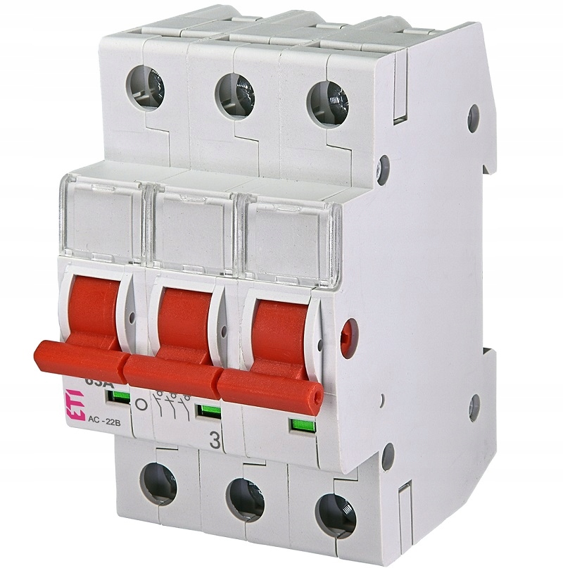 

Rozłącznik izolacyjny 3P 63A SV363 modułowy Eti
