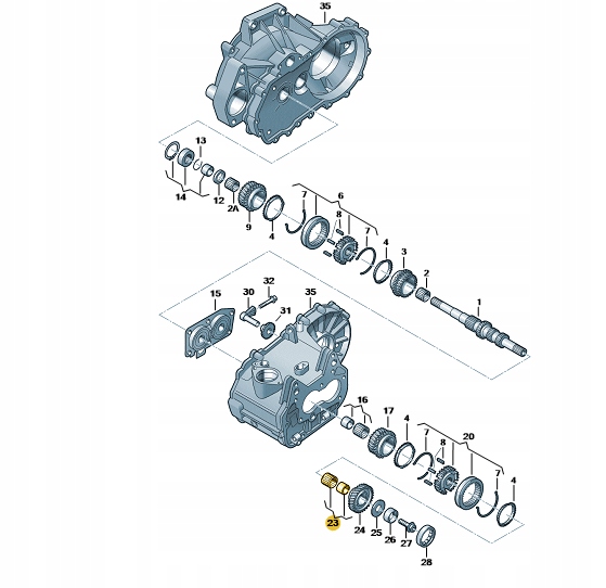 Oryg. Łożysko igiełkowe wału VW SKODA SEAT AUDI