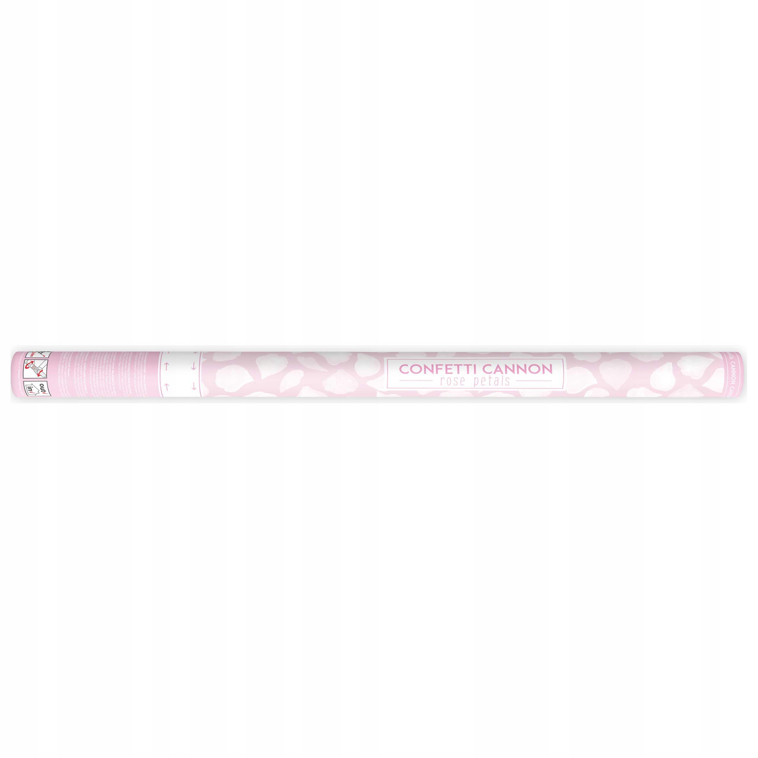 TUBY XXL strzelające z KONFETTI PŁATKI RÓŻ BIAŁE ŚLUB WESELE TUBA 80cm x4 Wzór płatki róż