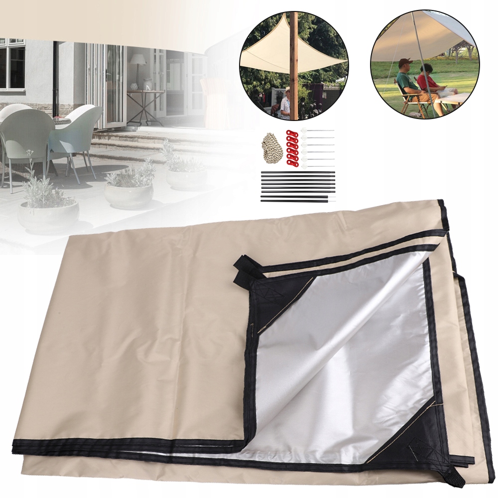 3M Plandeka Przeciwdeszczowa Osłona Przeciwsłoneczna Blokująca Promienie Uv
