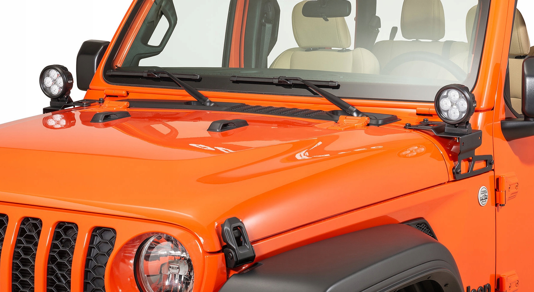 Jeep Wrangler JL mocowanie LED slupek A