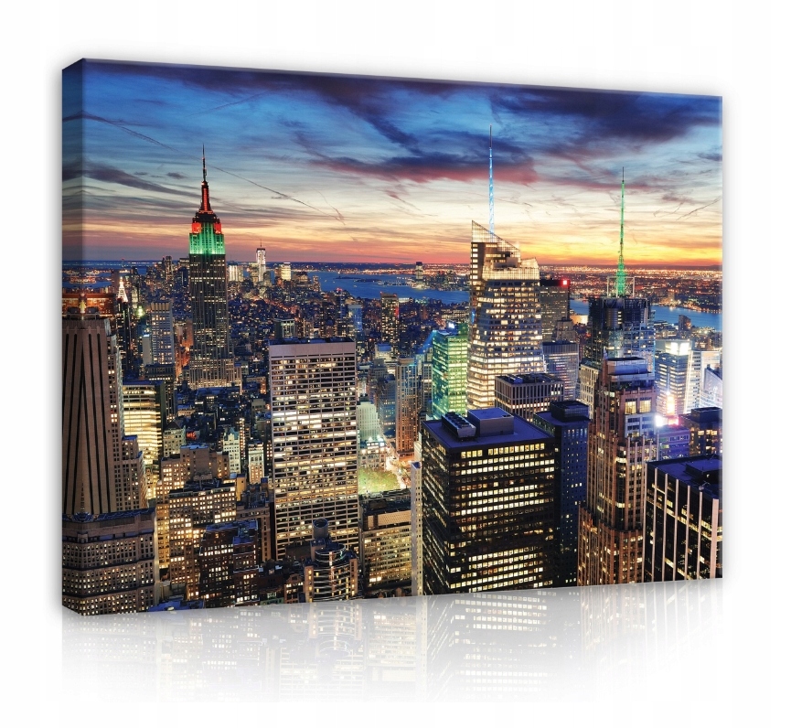 Obraz 100x75 New York městská krajina západ slunce mrakodrapy panorama