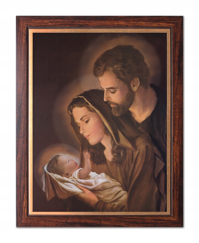 

Obraz W Ramie 50x70 Święta Rodzina brązowy