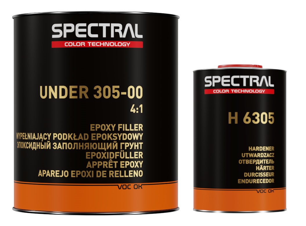 Spectral Under 305–00 Vyplňujúci epoxidový základný náter 4:1 čierny 2,8 l+utw