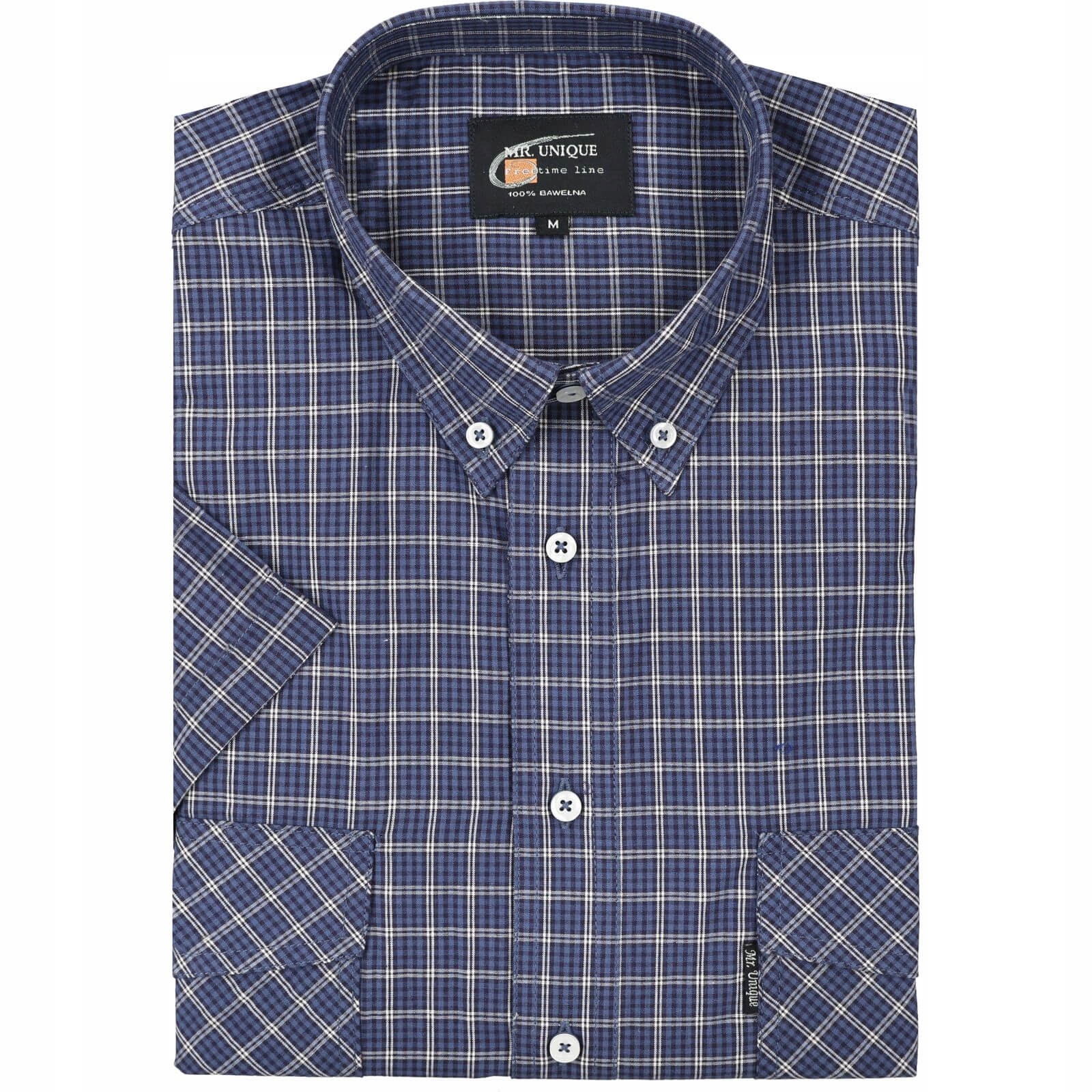 Szeroka Koszula Męska Bawełniana z Krótkim Rękawem Mr Unique_6XL_klatka_166