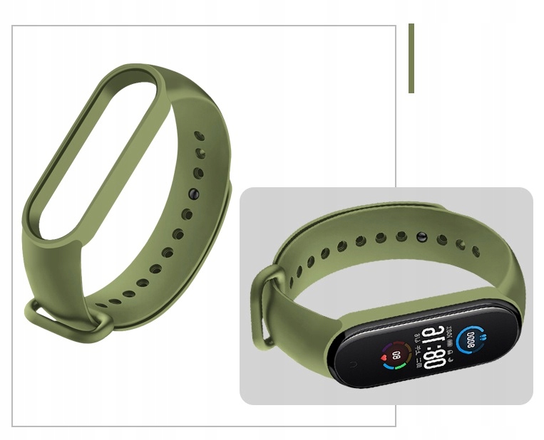 

Opaska Zamienna Pasek Xiaomi Mi Band 5/6 Oliwkowa