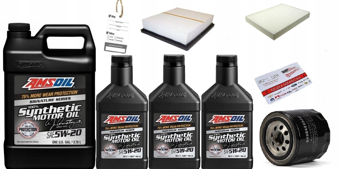 AMSOIL 5W20 +FILTRY JEEP GRAND CHEROKEE 5,7 11-13