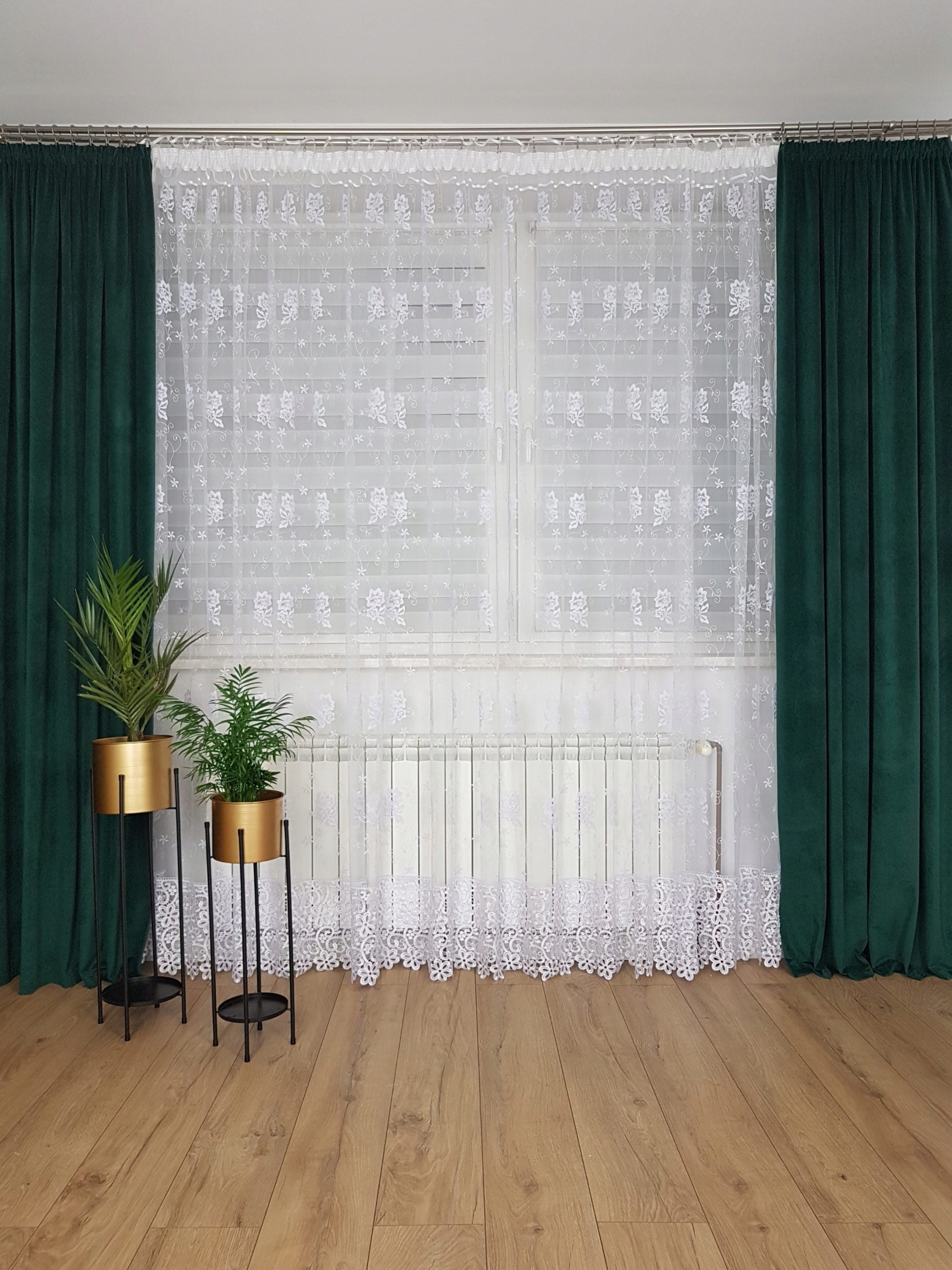 Długa Firana Gotowa Z Markizety Firanki Na Taśmie Do Salonu Pokoju 400X250