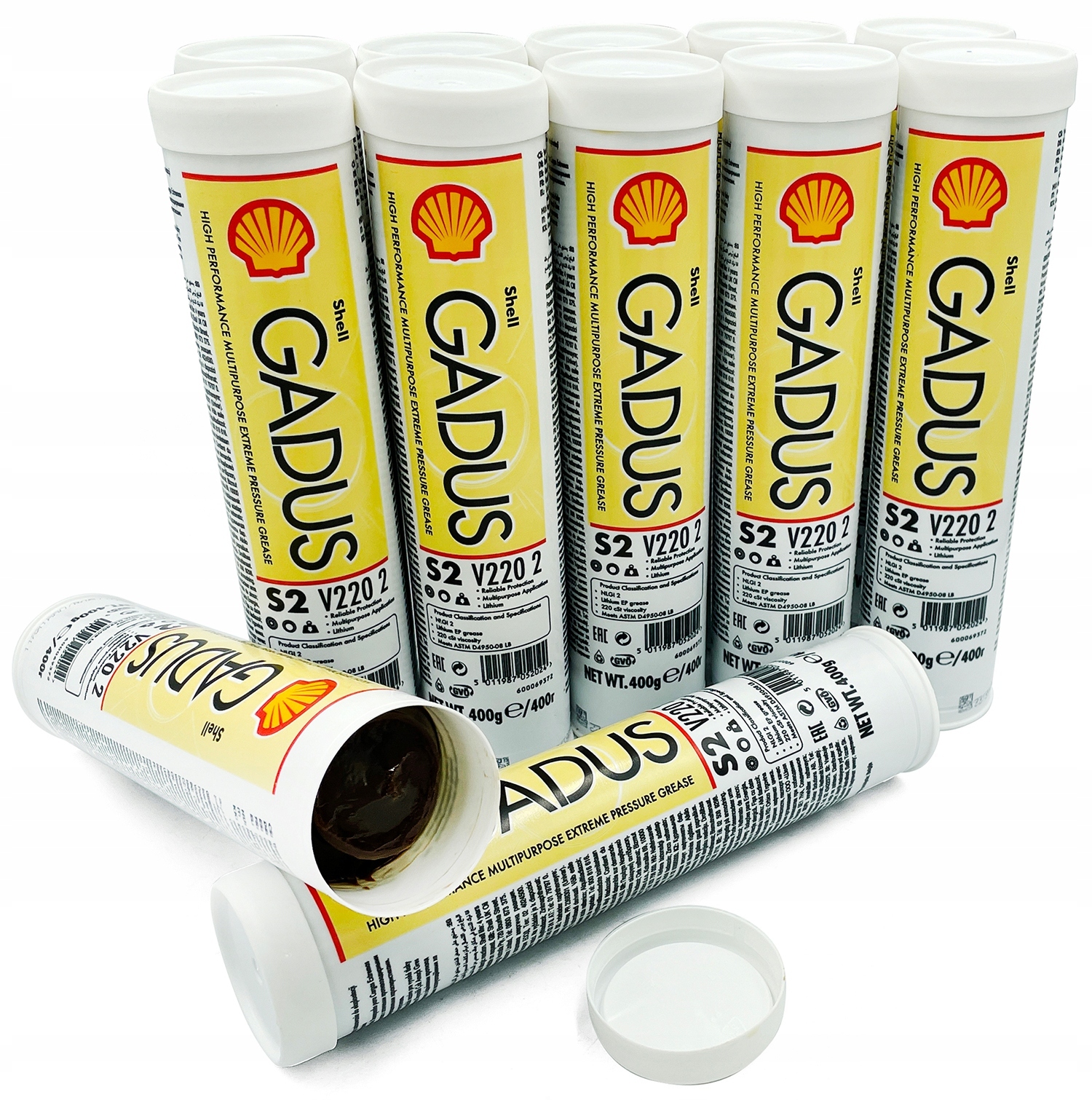 SHELL GADUS S2 V220 EP2 12x 400G SMAR DO ŁOŻYSK