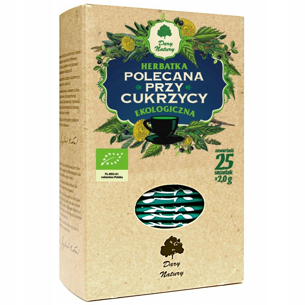 Levně Dary Natury Čaj doporučený při cukrovce Bio (25 x 2 g) 50 g