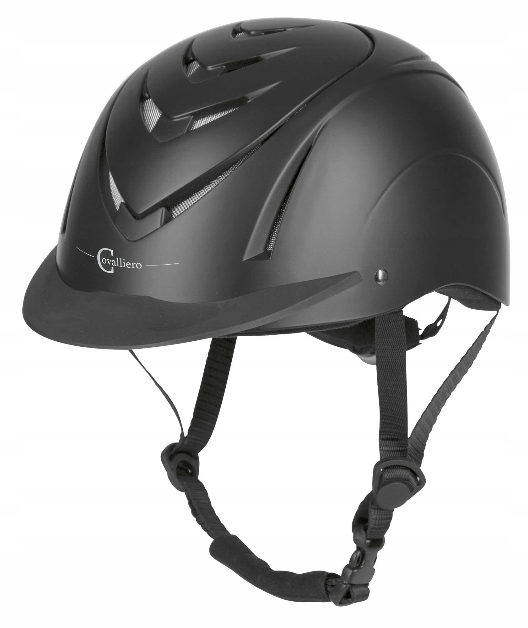Kask jeździecki Covalliero Nerron, regulowany, czarny S 51-54cm