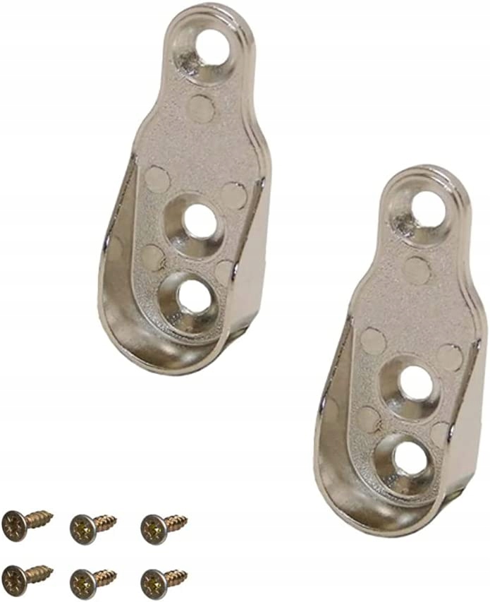 

2 x Uchwyt Wspornik Drążka Owalnego Szafy Wkręty