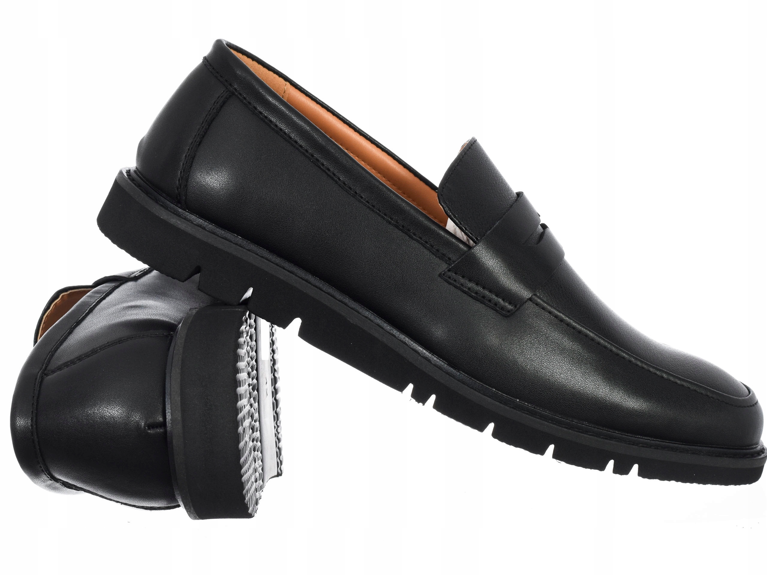 B Originals Pánské Polobotky Mokasíny HA222345A-2 Black, přírodní kůže