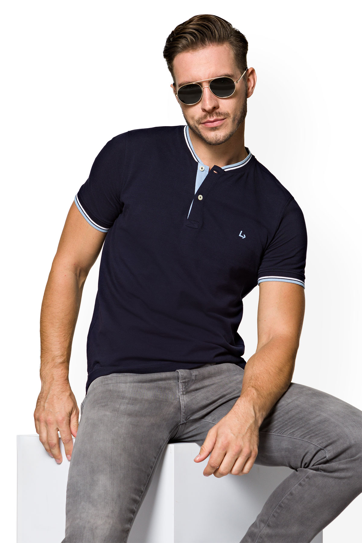 

Koszulka Męska Polo Granat 2 Lancerto Damian 3XL