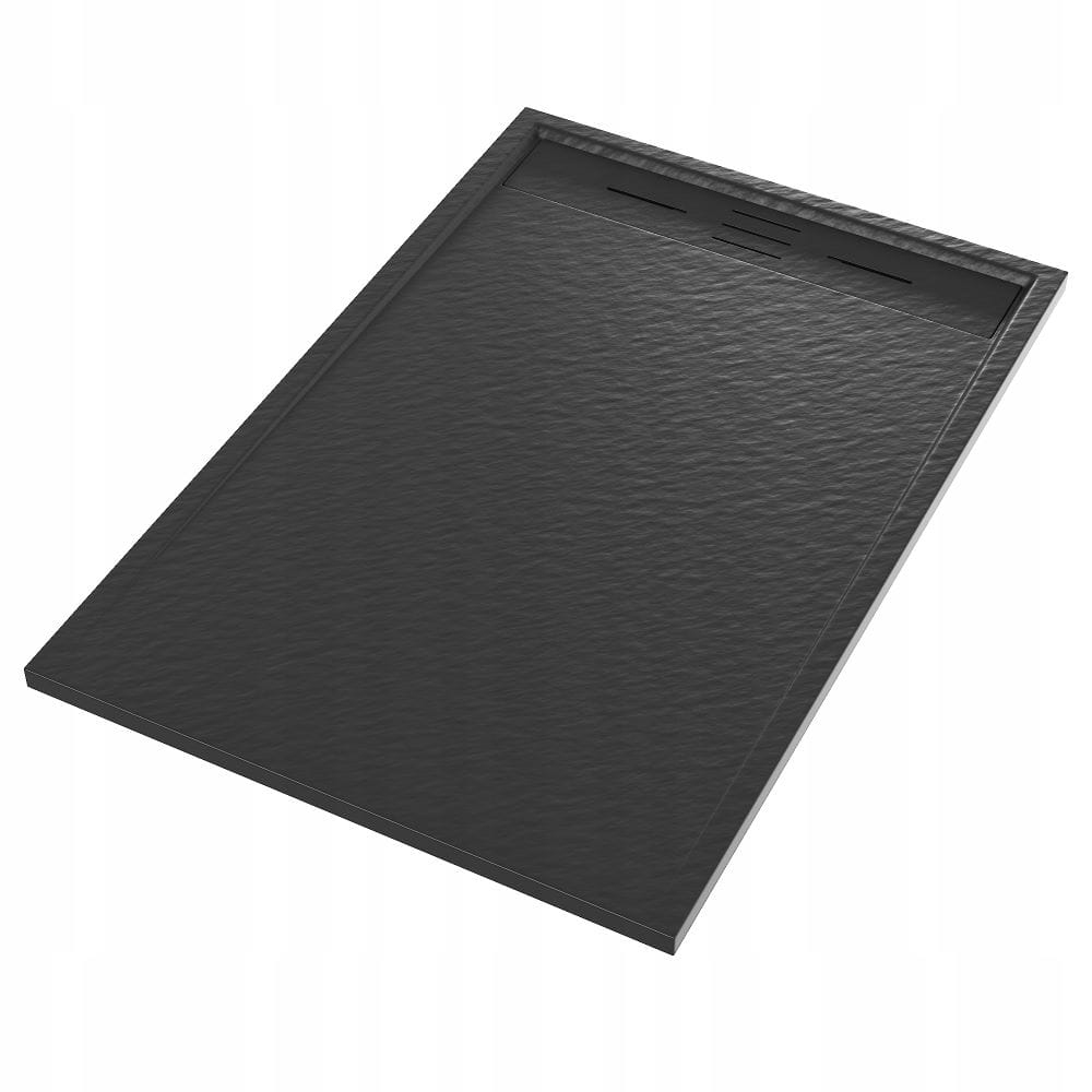 Sprchová vanička Alma obdélníková 120 x 80 cm černá, kompozitní kámen Gamma