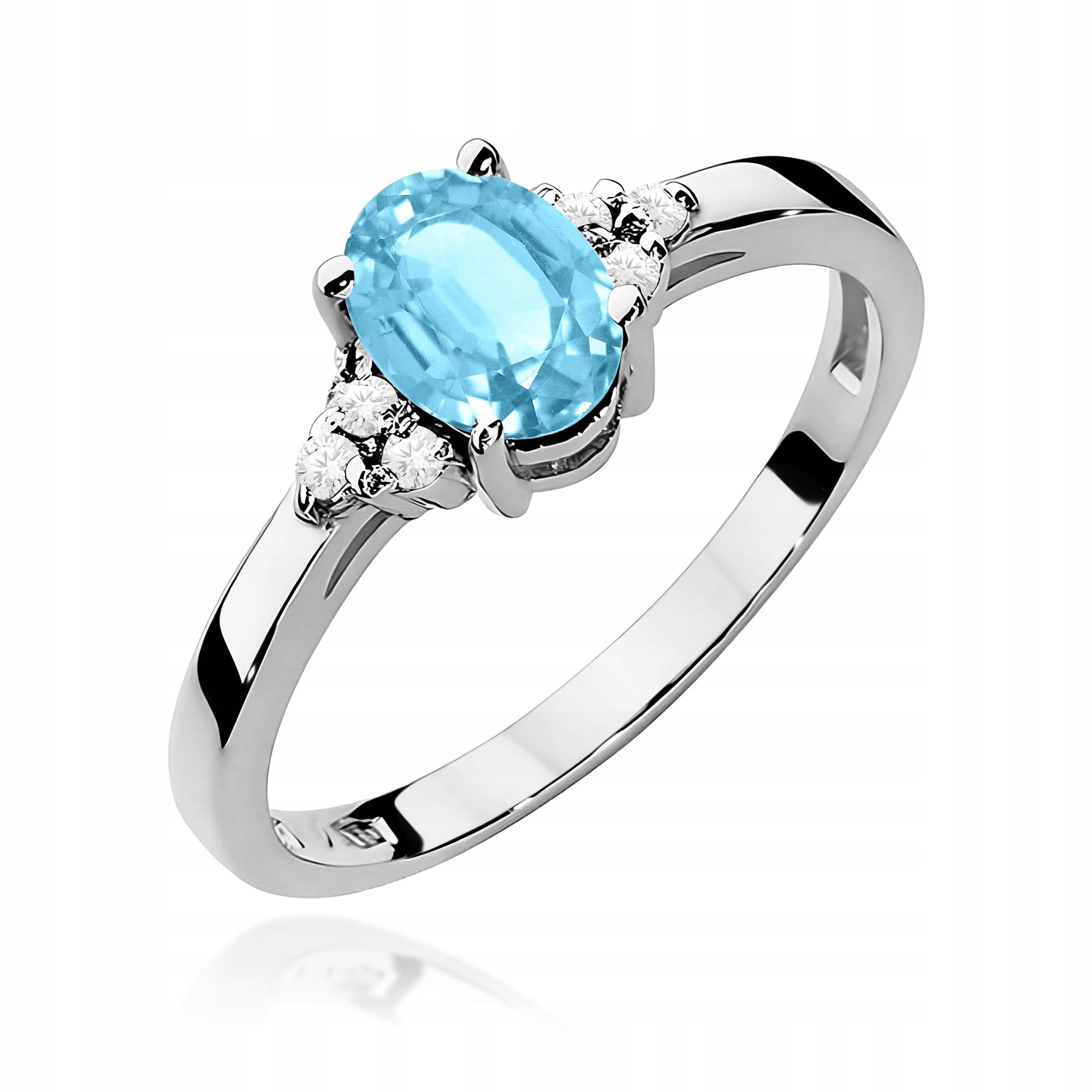 Zlatý Prstýnek 585 S Brilianty A Topazem Gravírování Bonus r16