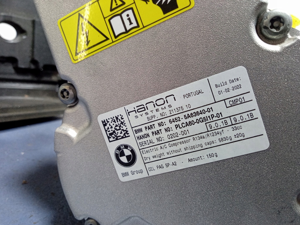 BMW I4 G26 M50 компрессор кондиционера 5A63640