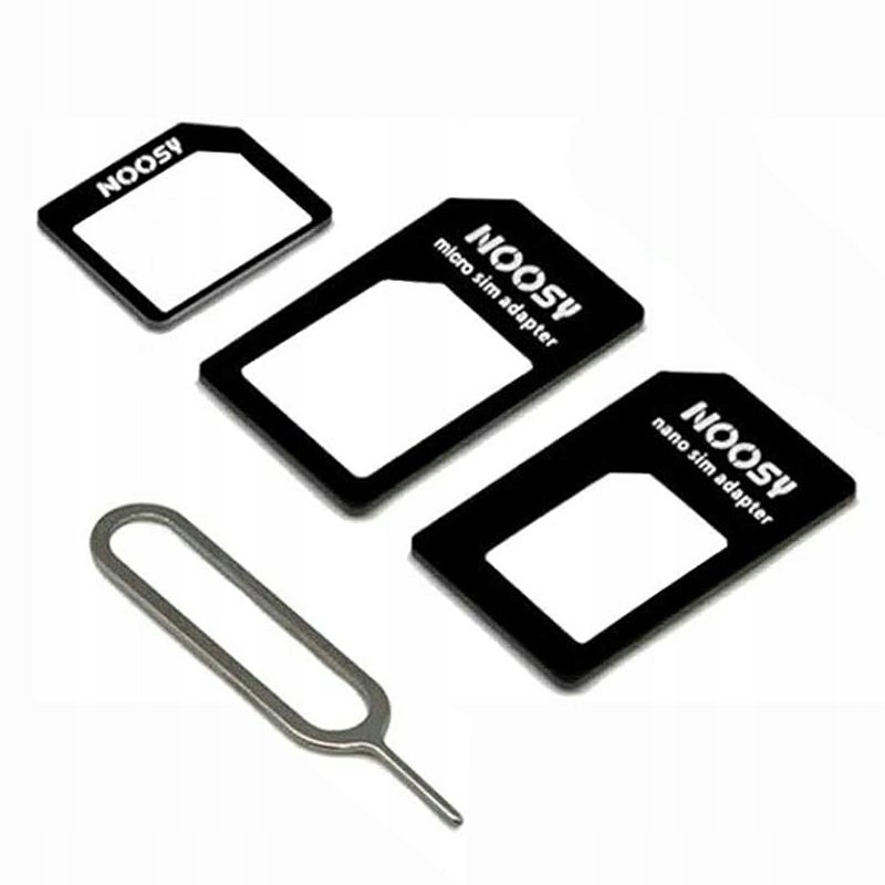 ZESTAW ADAPTERÓW KART SIM, DO KART MICRO I NANO SIM CZARNY SOLIDNY