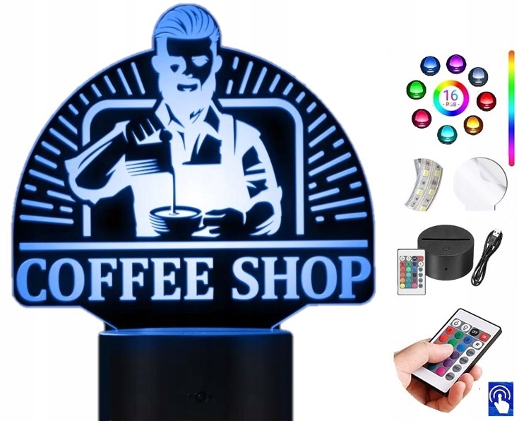 Lampka na biurko Kawiarnia Barista 16 LED PLEXIDO