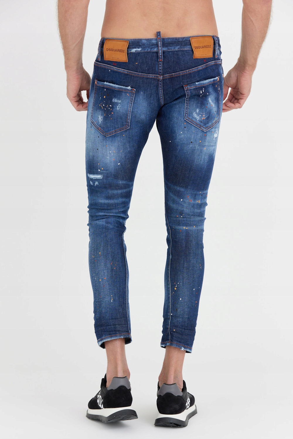 DSQUARED2 Granatowe jeansy SEXY TWIST JEAN 50 14435683297 - Allegro.pl