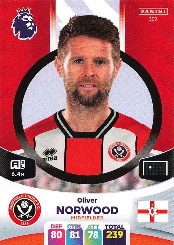 Premier League 2024 309 Oliver Norwood Panini Adre