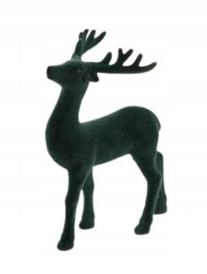 

Figurka Renifer flok welurowy święta Zielony 21 cm