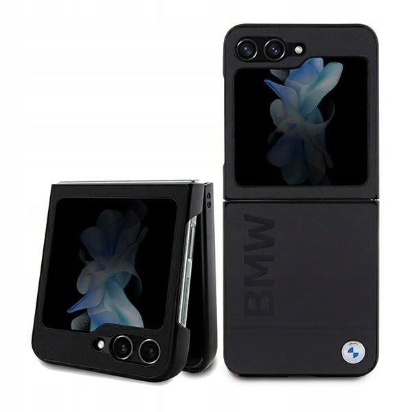 Etui Bmw Leather Hot Stamp na Samsung Galaxy Z Flip 5 czarne