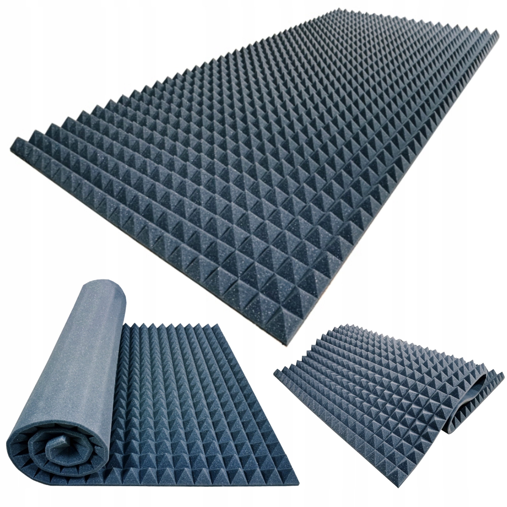 Pianka akustyczna Abm pochłaniająca samoprzylepna Piramidki 50mm 100x200cm