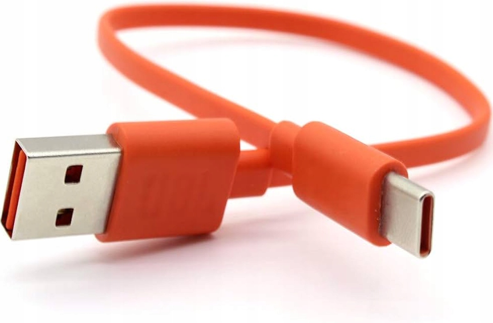 JBL ORYGINALNY PRZEWÓD KABEL USB - USB-C ŁADOWANIE JBL POMARAŃCZOWY PŁASKI