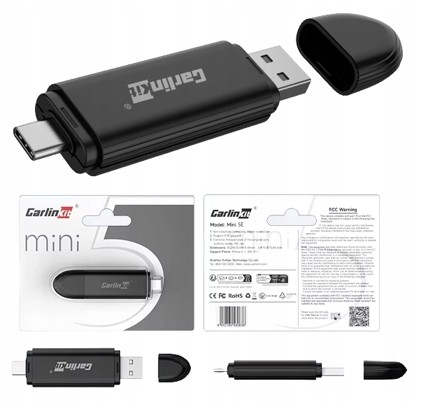 Bezdrátový adaptér CarlinKit Mini Se CarPlay Bluetooth Usb do auta