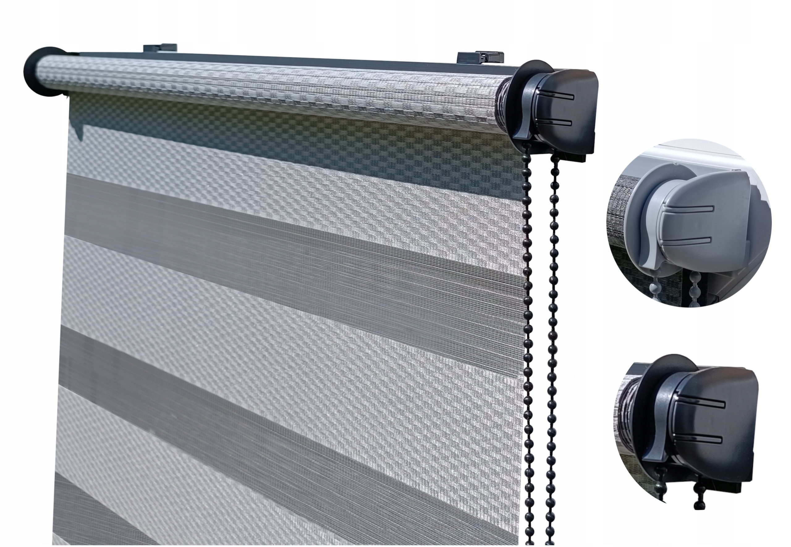 Roleta Deň A Noc Prestige rozmer 123 x 220 cm Gray