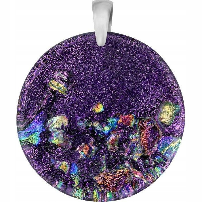 Dámský vícebarevný přívěsek Harf sklo murano kolečko