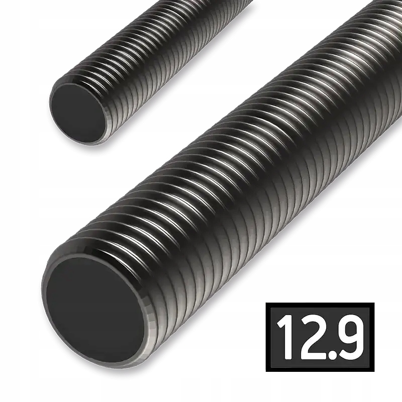 Pręt gwintowany stalowy czarny DIN975 M20 1000mm, kl. 12.9