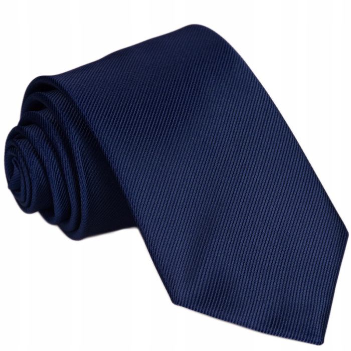 

Greg Krawat Męski Prążki Mikrofibra Granatowy g56