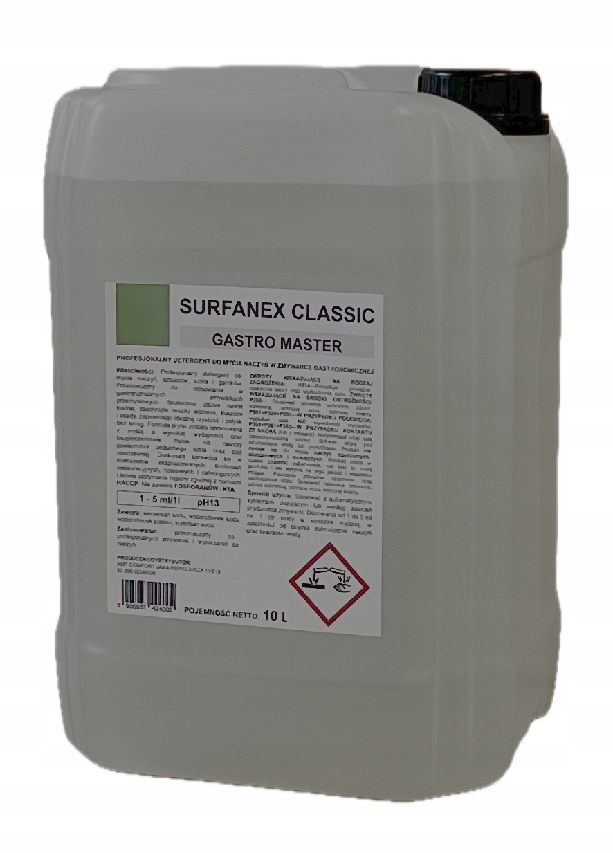 Płyn myjący do zmywarki gastronomicznej 10 litrów