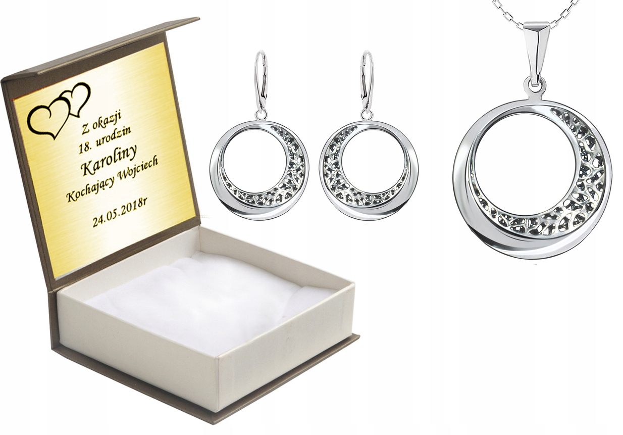 

Komplet Biżuterii Ażurowe Koła Angielsk.zap+grawer