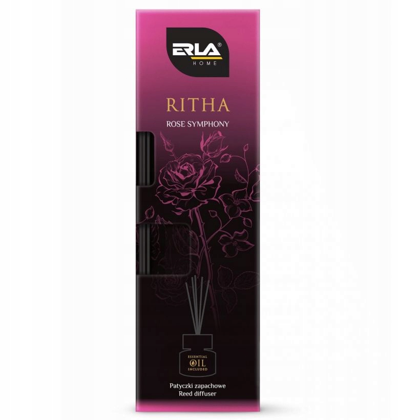 ERLA RITHA ROSE SYMPHONY ZAPACH PATYCZKI ZAPACHOWE DŁUGA TRWAŁOŚĆ 100ML EAN (GTIN) 5906534019950