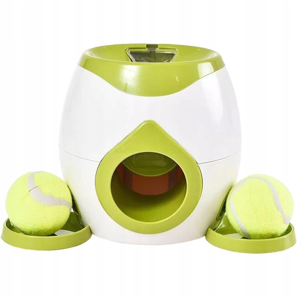 Interaktivní Trenér Psa Odpalovač Míčků A Dávkovač Krmiva 2V1 Hračka